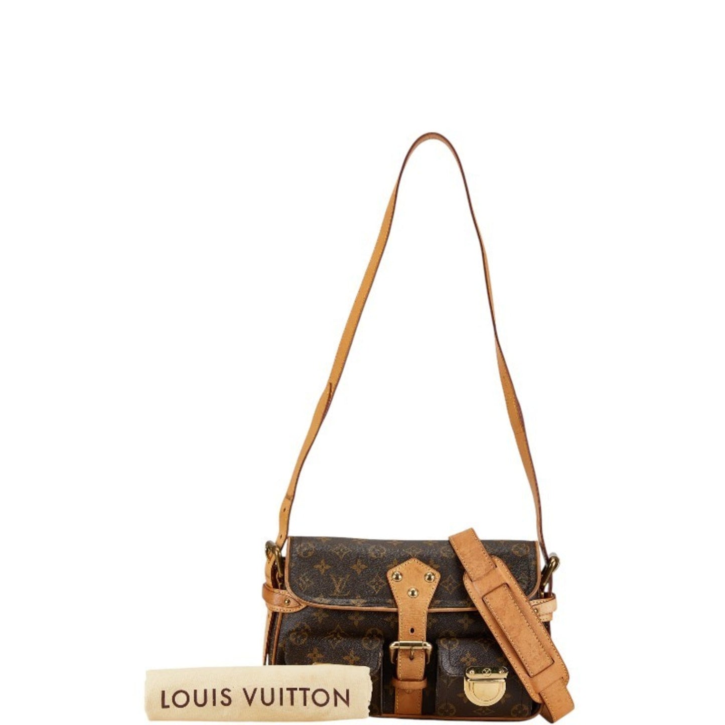 Louis Vuitton Brown Pvc Leather Handbag Shoulder Bag