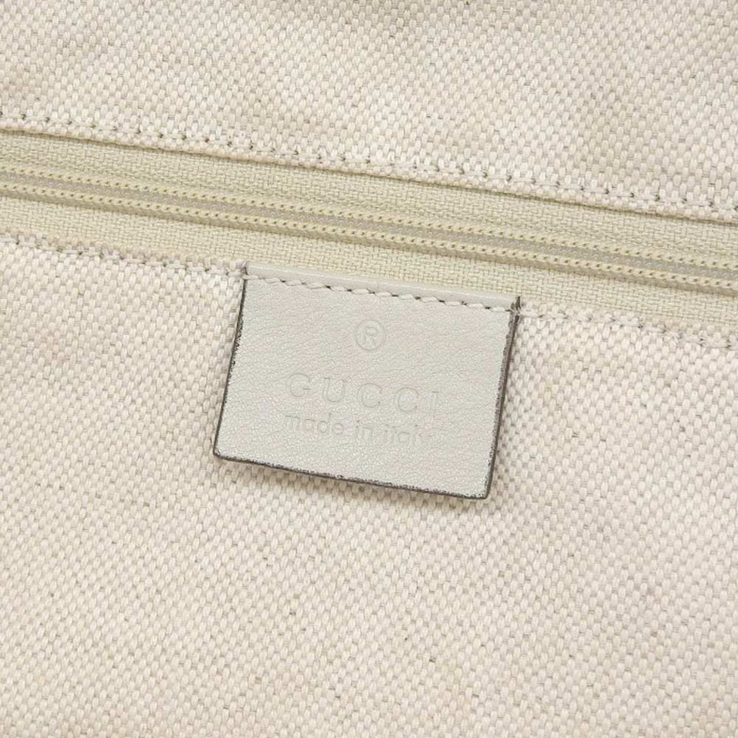 Gucci Gg Canvas Beige Gg Canvas Leather Handbag Tote Bag