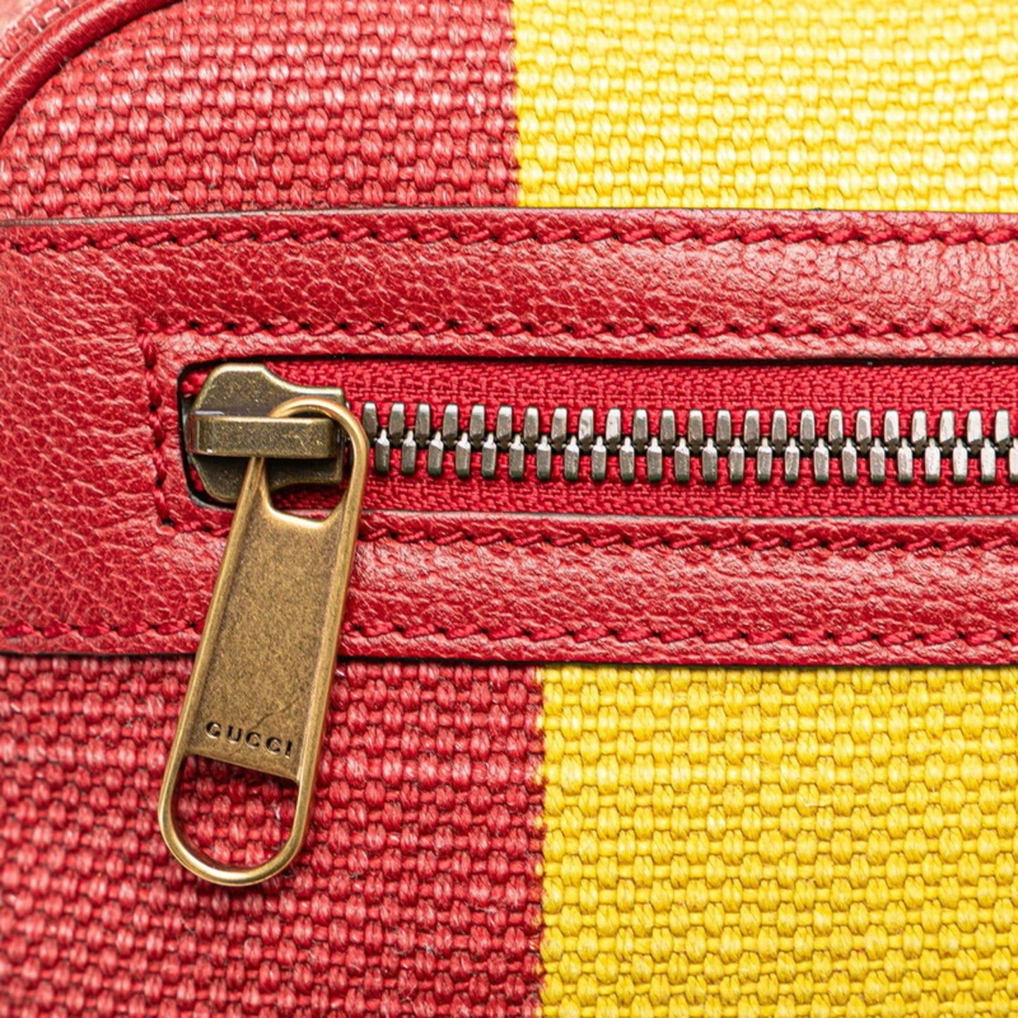 Gucci Multi-Color Red Color Canvas Leather Fanny Pack Pochette Sling Bag