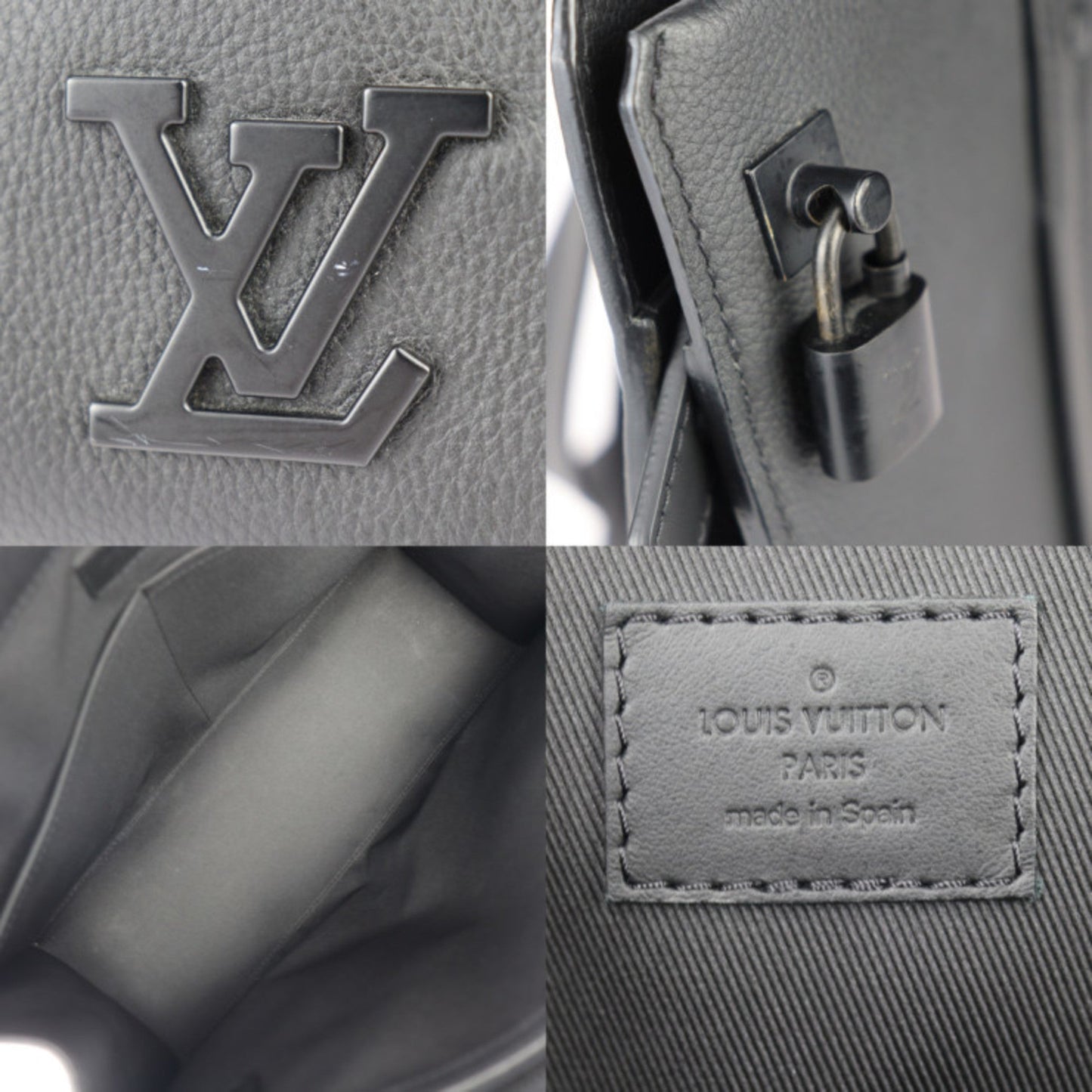 Louis Vuitton Black Cuir Ombre Leather Handbag Shoulder Bag Tote Bag