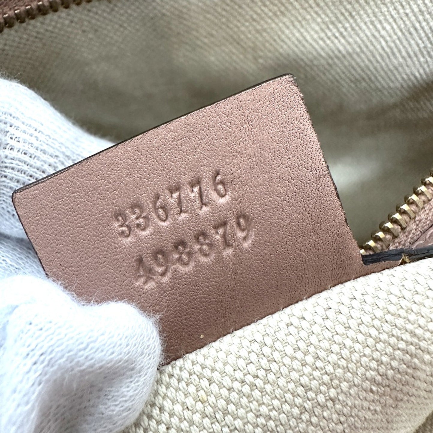 Gucci Beige Patent Leather Tote Bag
