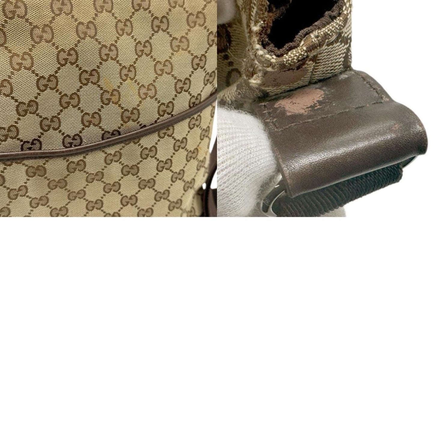 Gucci Beige Brown Gg Canvas Shoulder Bag