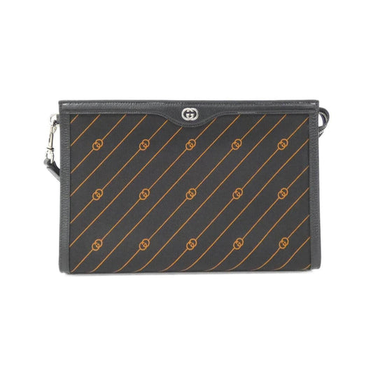 Gucci Black Orange Canvas Handbag