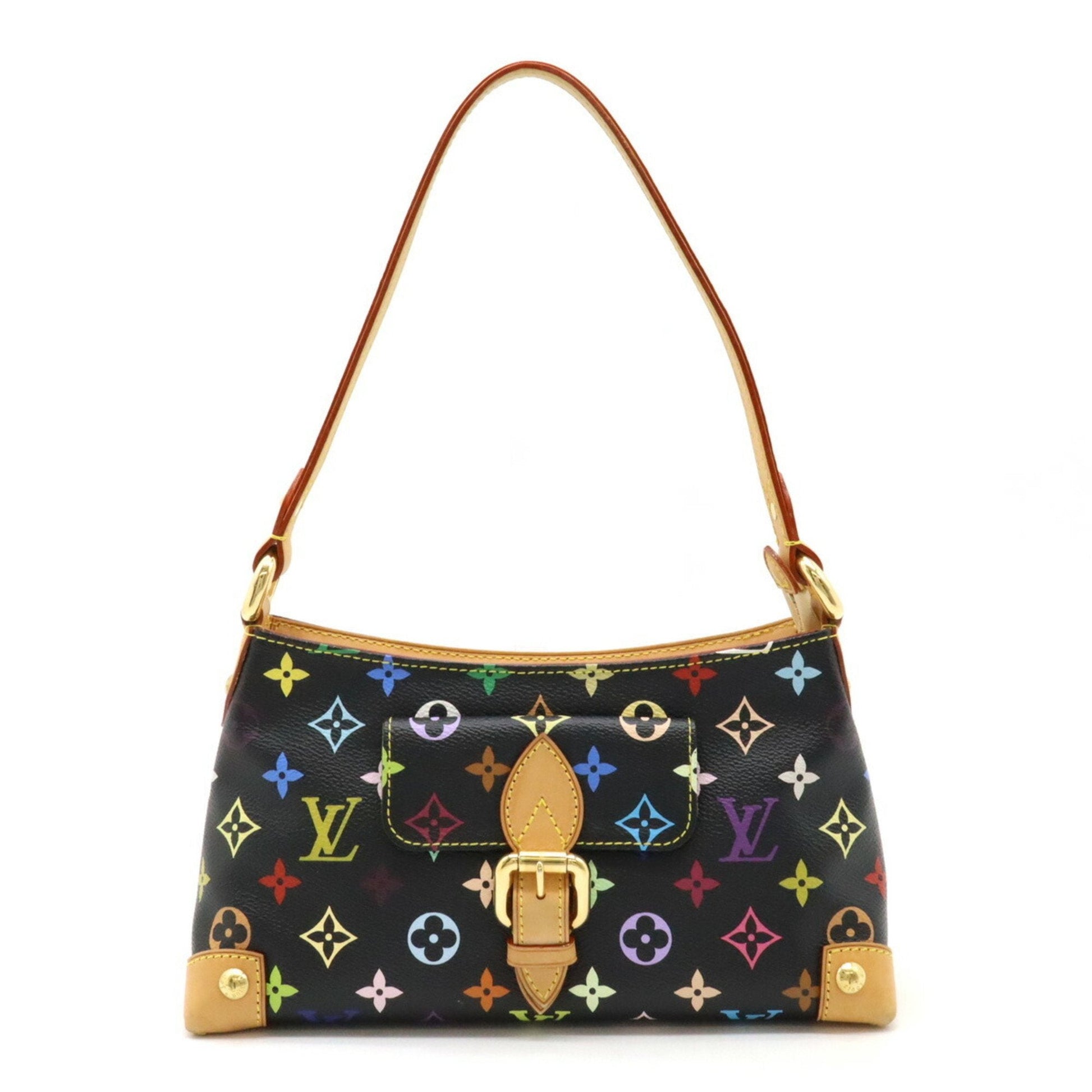 Louis Vuitton Noir Pvc Handbag Shoulder Bag ()