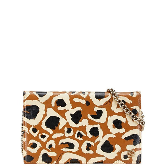 Gucci Beige Black Leather Shoulder Bag ()