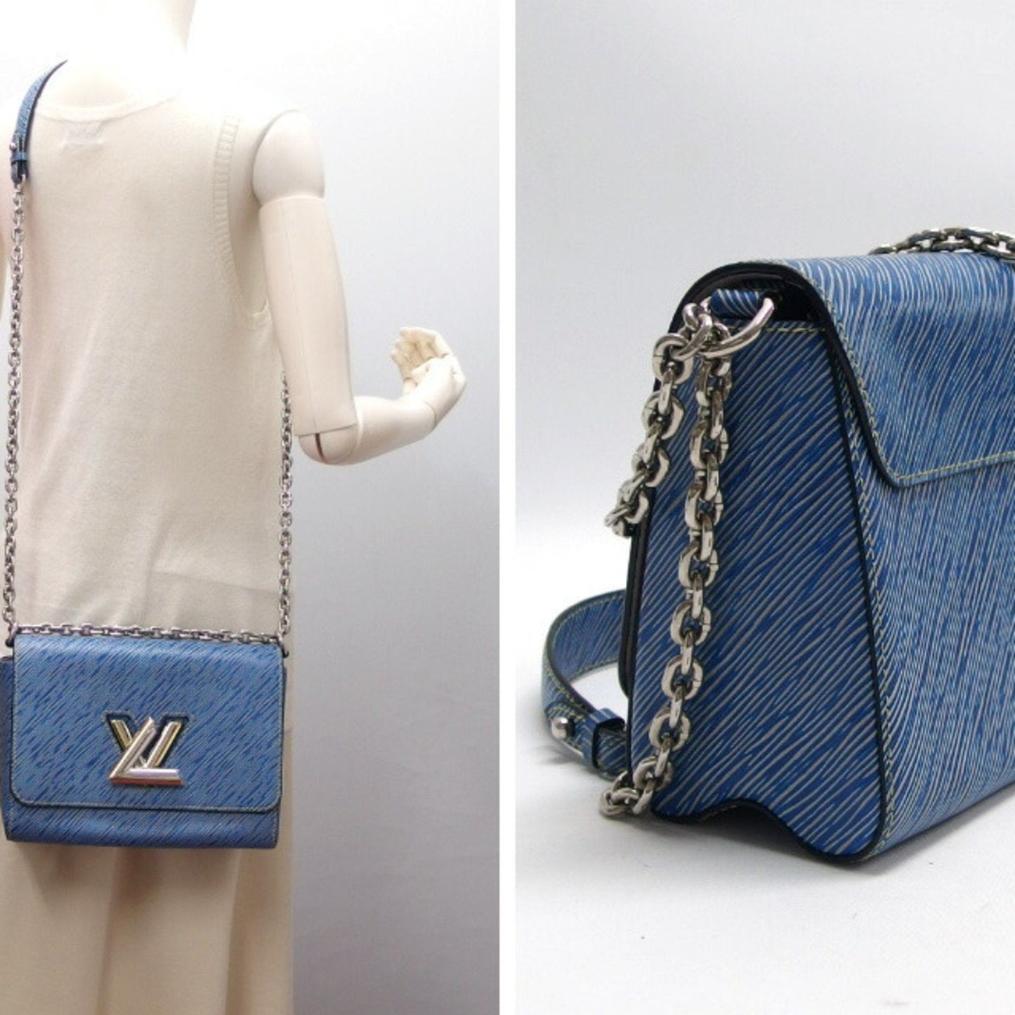 Louis Vuitton Blue Denim Shoulder Bag