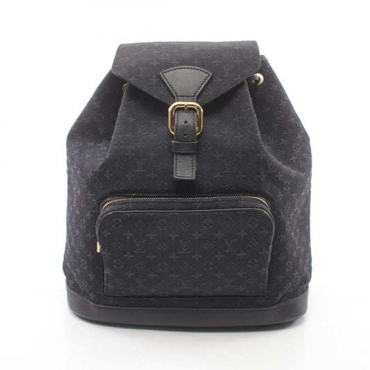 Louis Vuitton Navy Canvas Leather Backpack ()