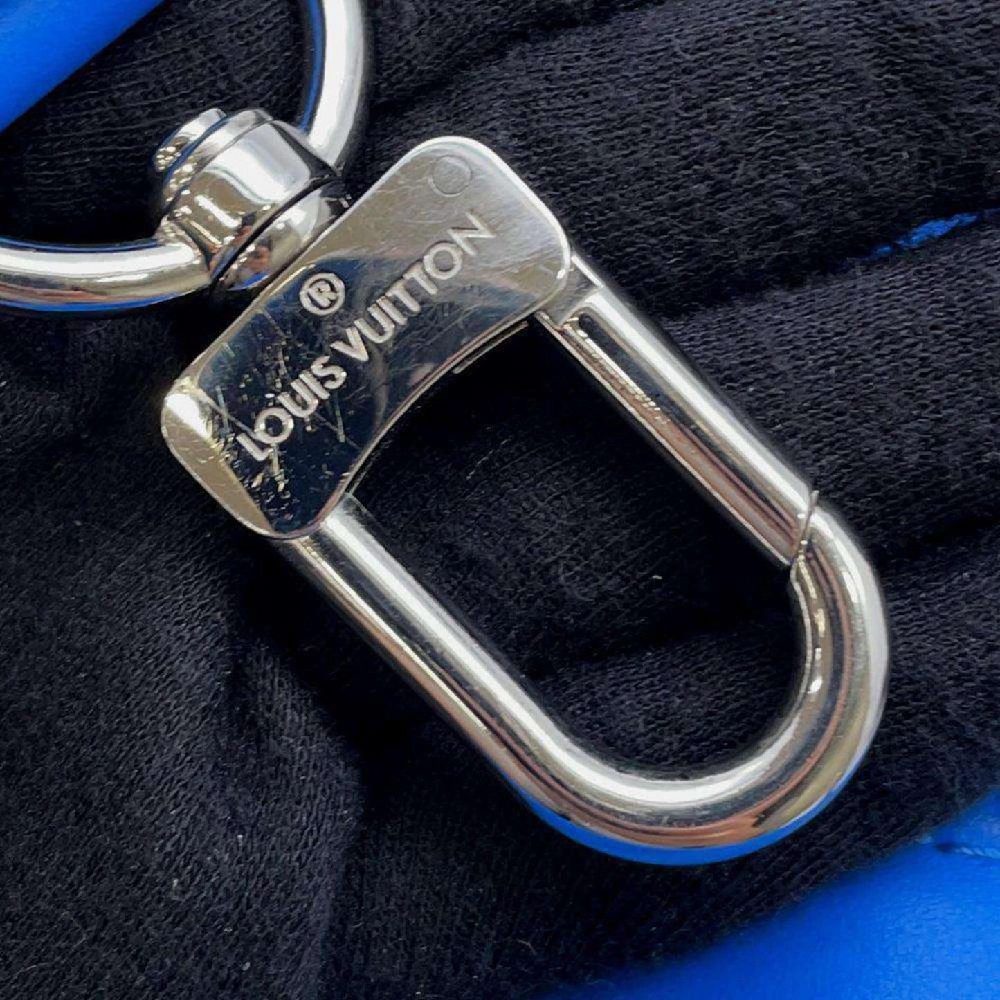 Louis Vuitton Blue Leather Shoulder Bag