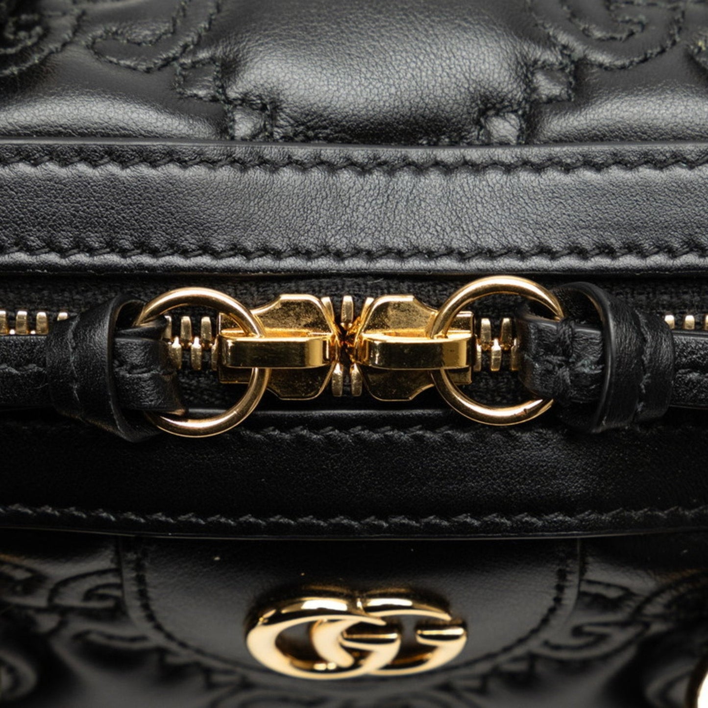 Gucci Black Leather Handbag Shoulder Bag