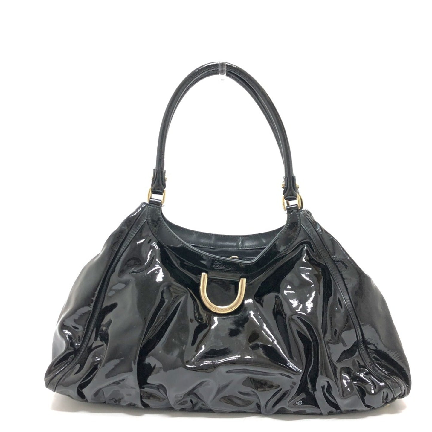 Gucci Black Patent Leather Tote Bag ()