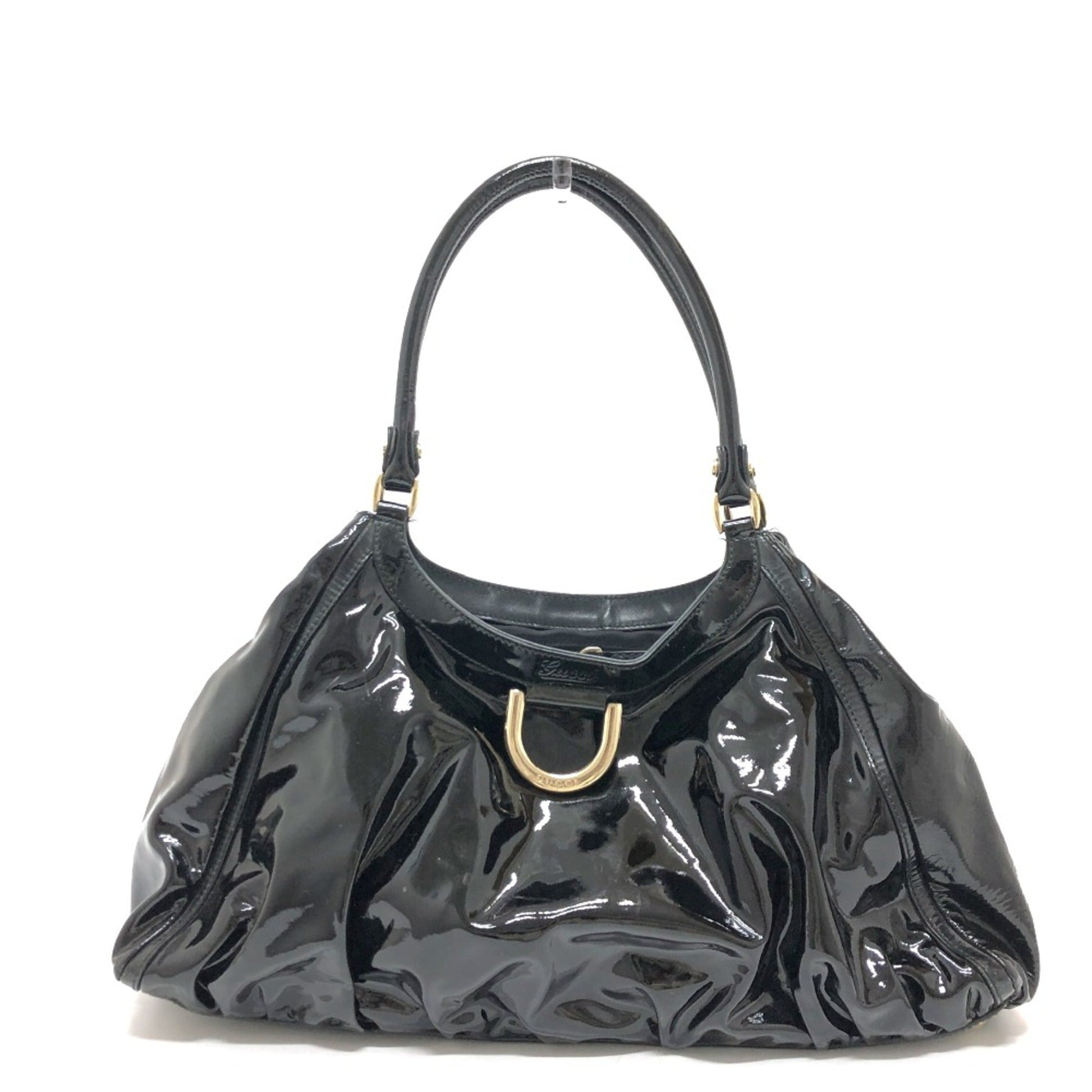 Gucci Black Patent Leather Tote Bag ()