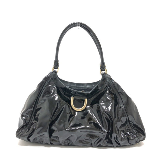 Gucci Black Patent Leather Tote Bag ()