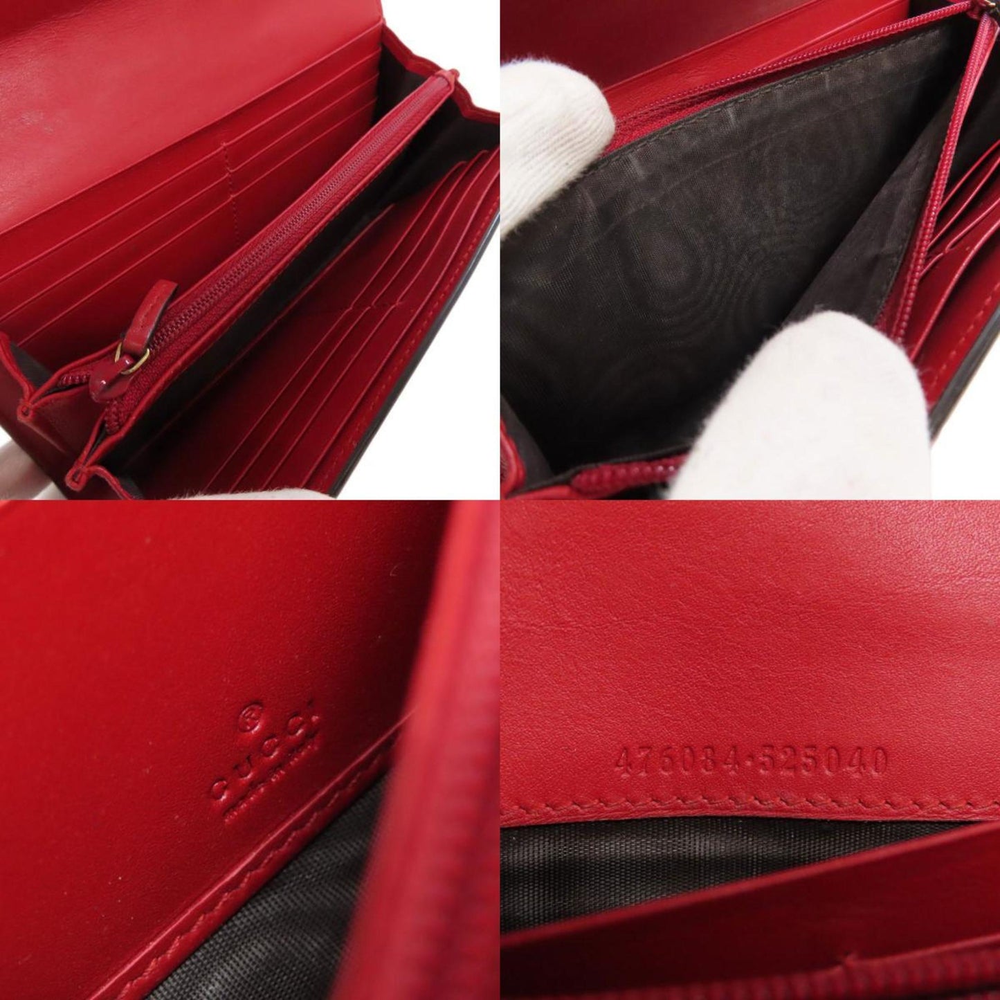 Gucci Red Color Leather Coin Purse/Coin Case