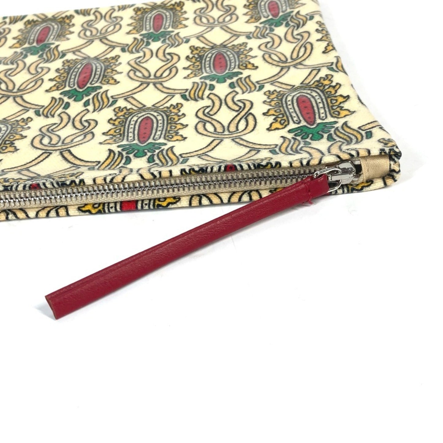 Gucci Red Color Coated Canvas Clutch Bag Pouch