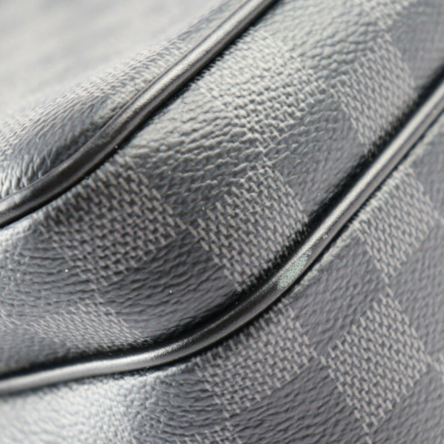 Louis Vuitton Black Gray Damier Graphite Leather Shoulder Bag