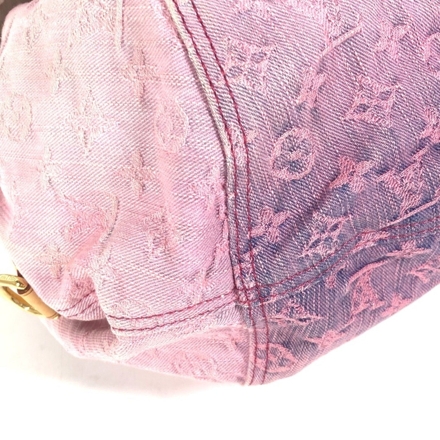Louis Vuitton Pink Monogram Denim Shoulder Bag