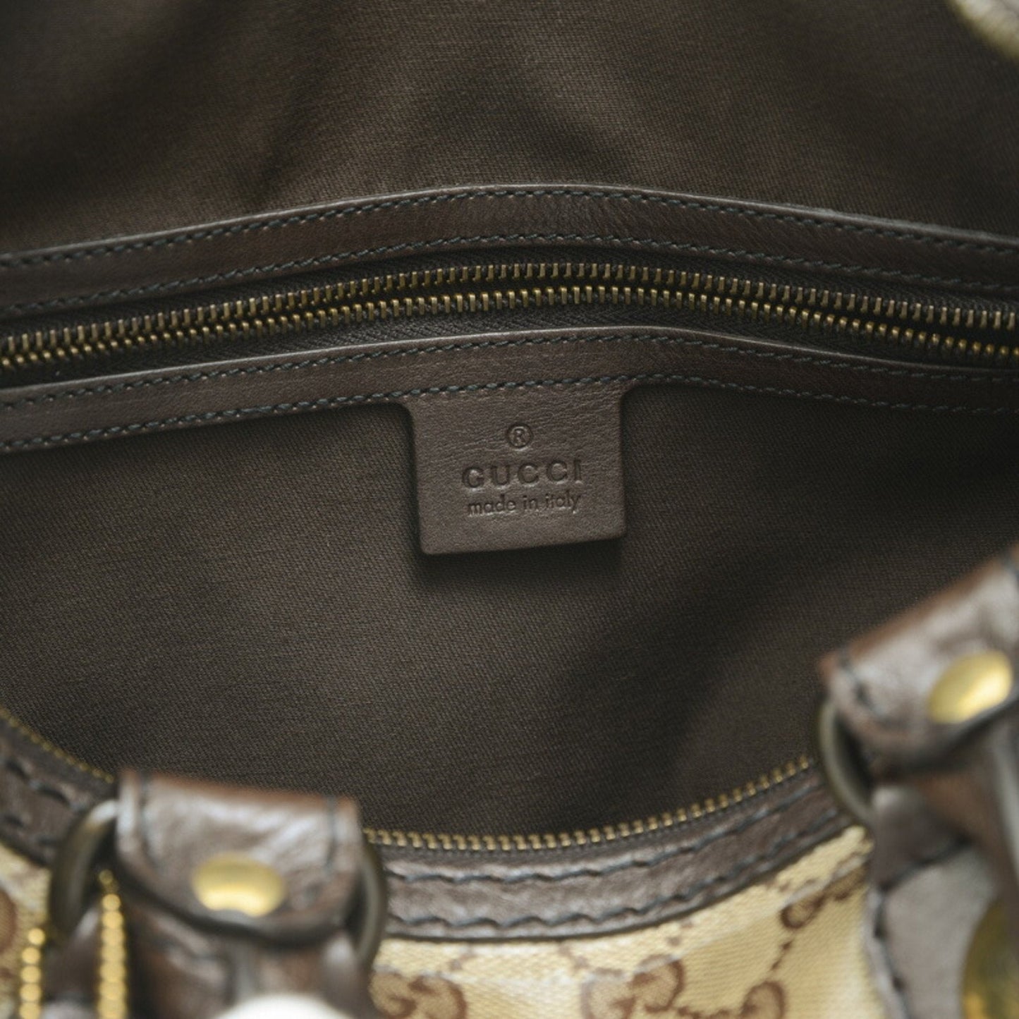Gucci Brown Coated Canvas Handbag