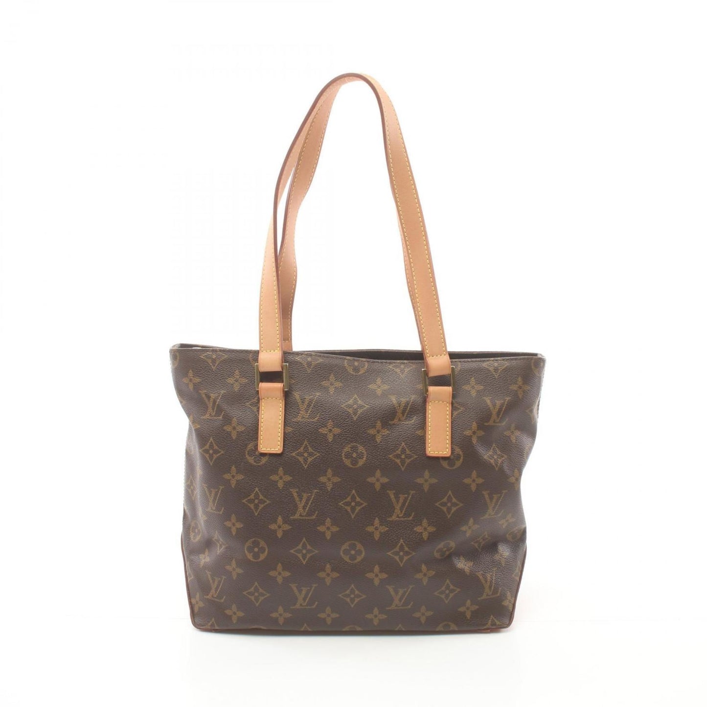 Louis Vuitton Brown Coated Canvas Leather Shoulder Bag ()