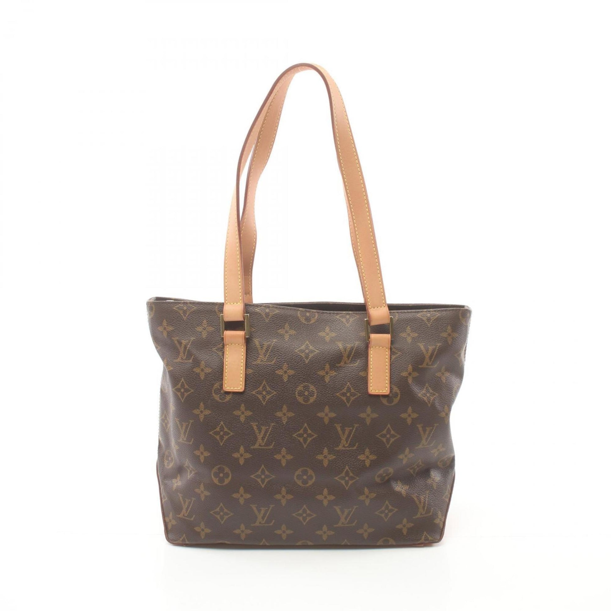 Louis Vuitton Brown Coated Canvas Leather Shoulder Bag ()
