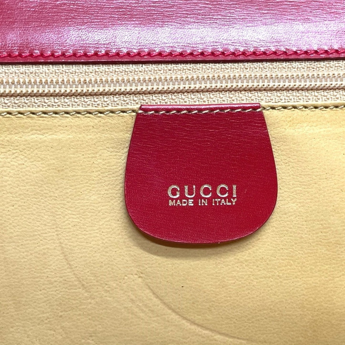 Gucci Red Leather Shoulder Bag