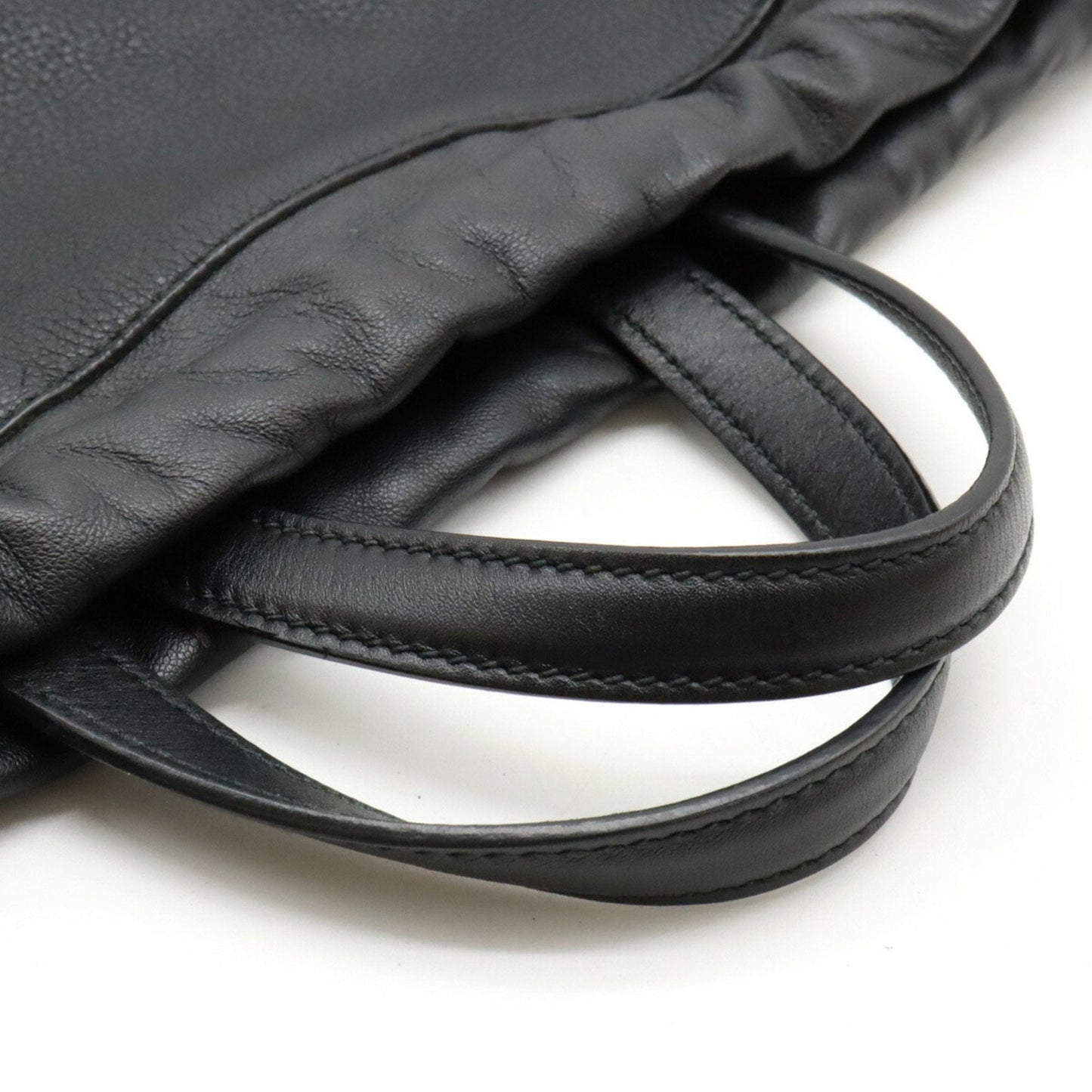 Gucci Black Green Red Color Leather Backpack Pouch Tote Bag
