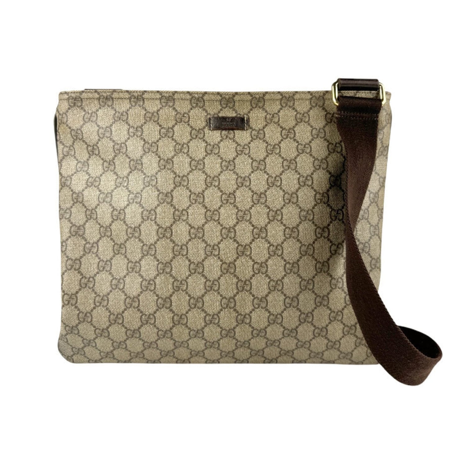 Gucci Beige Brown Gg Supreme Shoulder Bag ()