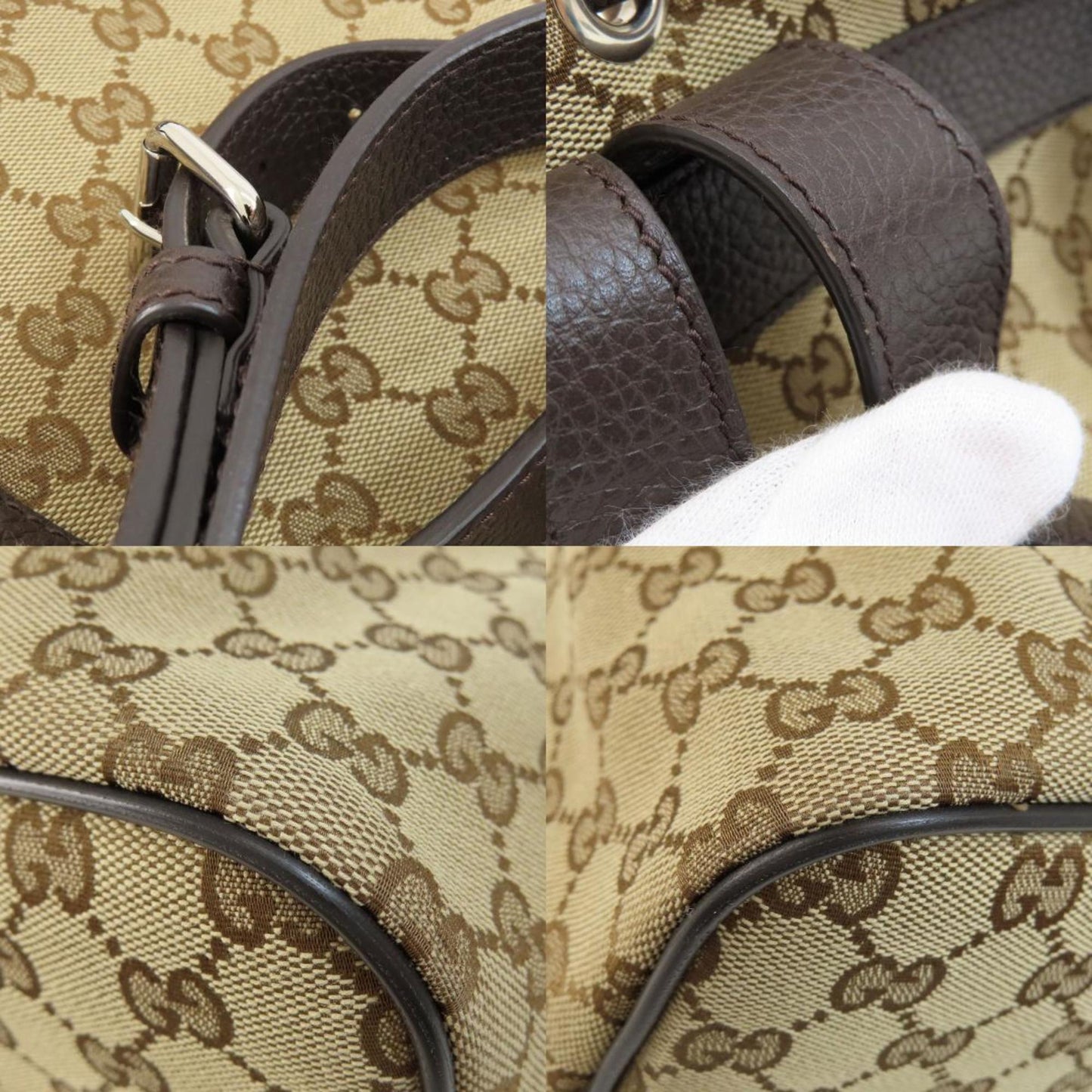 Gucci Brown Canvas Shoulder Bag