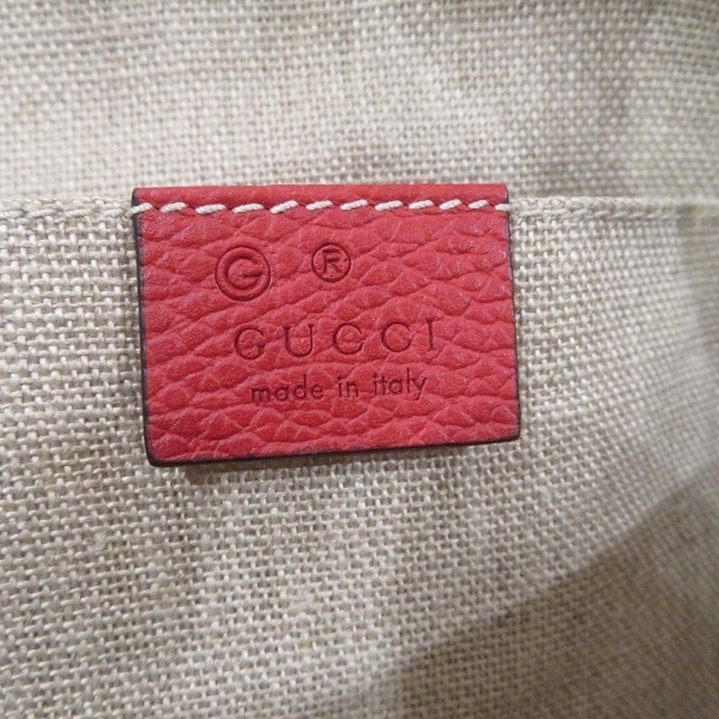 Gucci Red Color Leather Clutch Bag