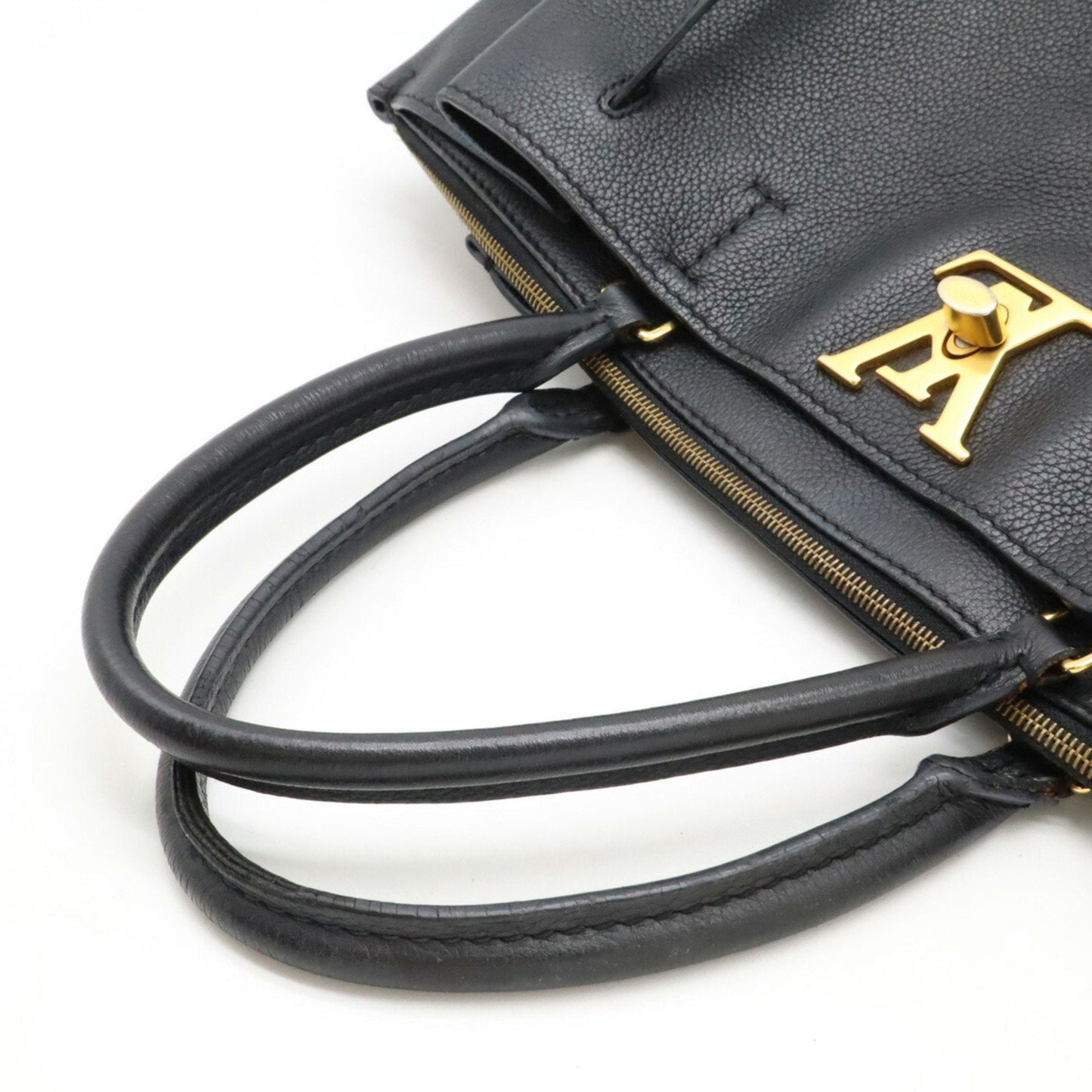 Louis Vuitton Black Noir Leather Handbag Shoulder Bag