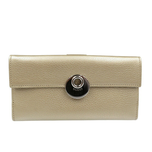 Gucci Champagne Leather Long Wallet (Bi-Fold) ()