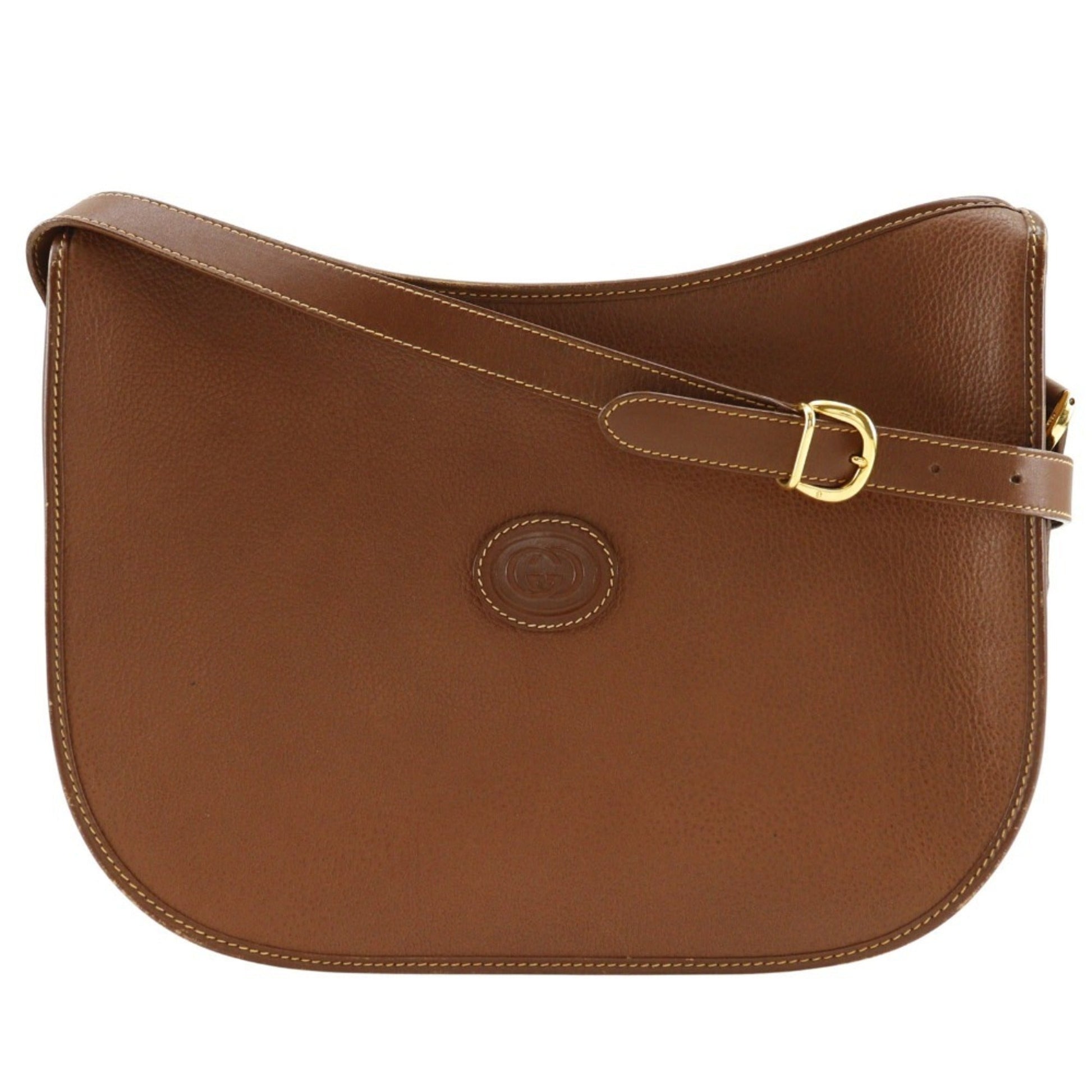 Gucci Brown Leather Shoulder Bag ()