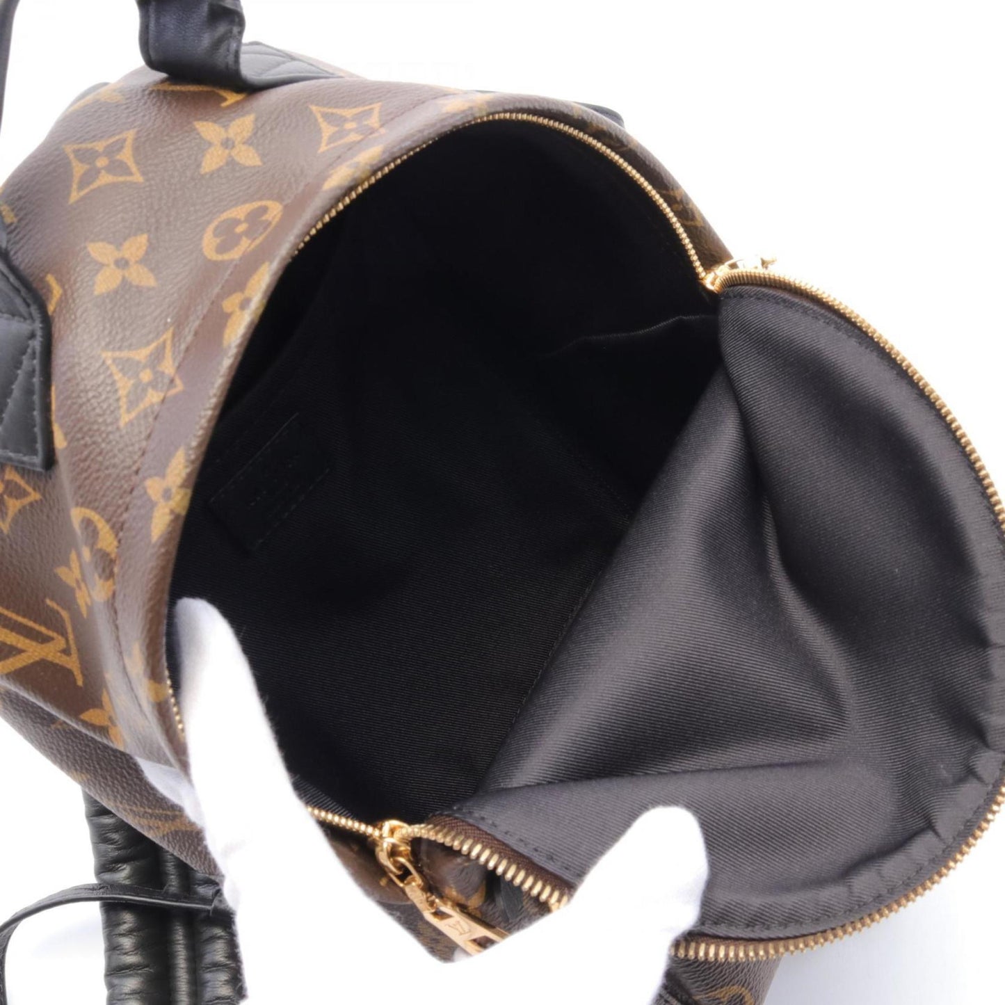 Louis Vuitton Black Brown Monogram Leather Backpack