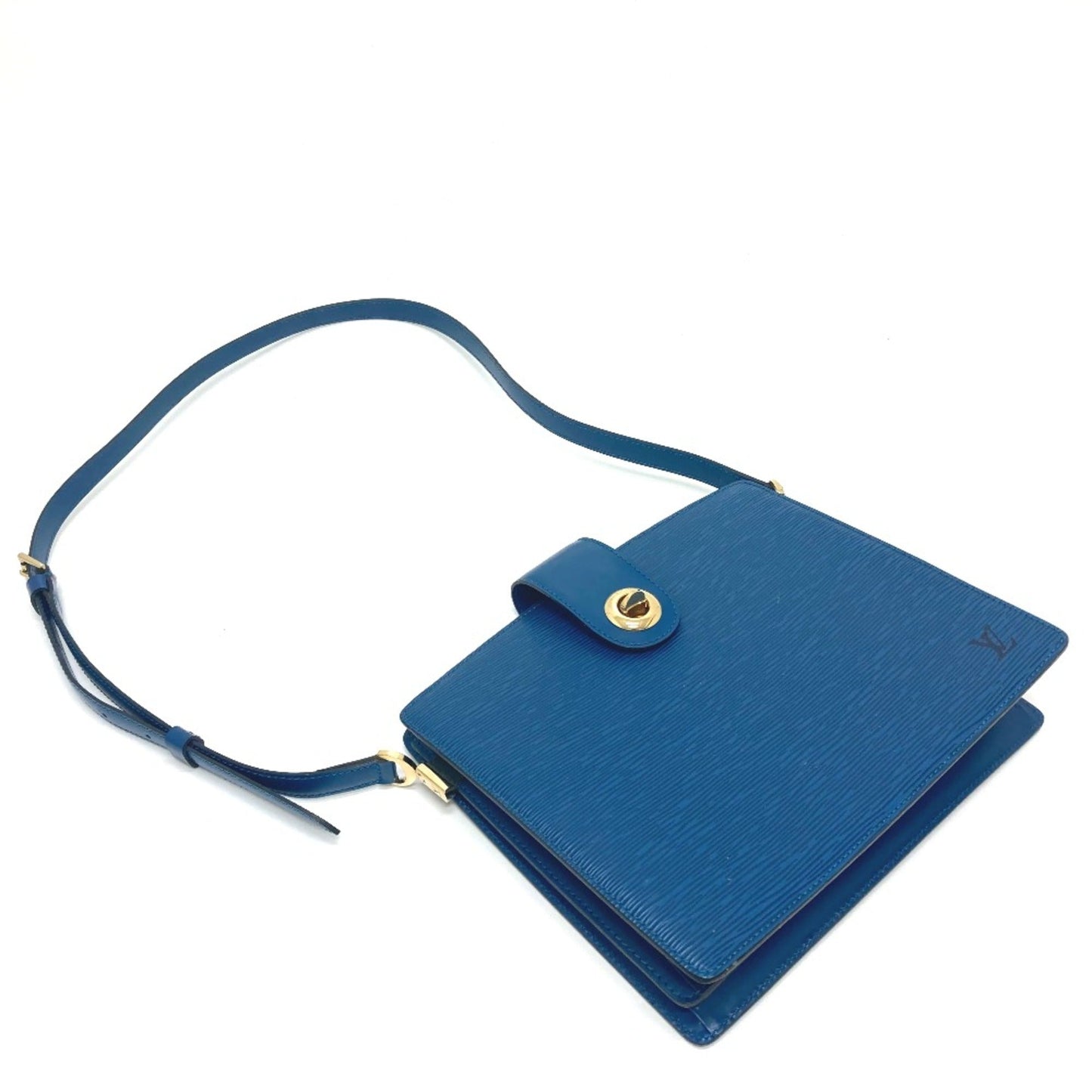 Louis Vuitton Blue Leather Shoulder Bag