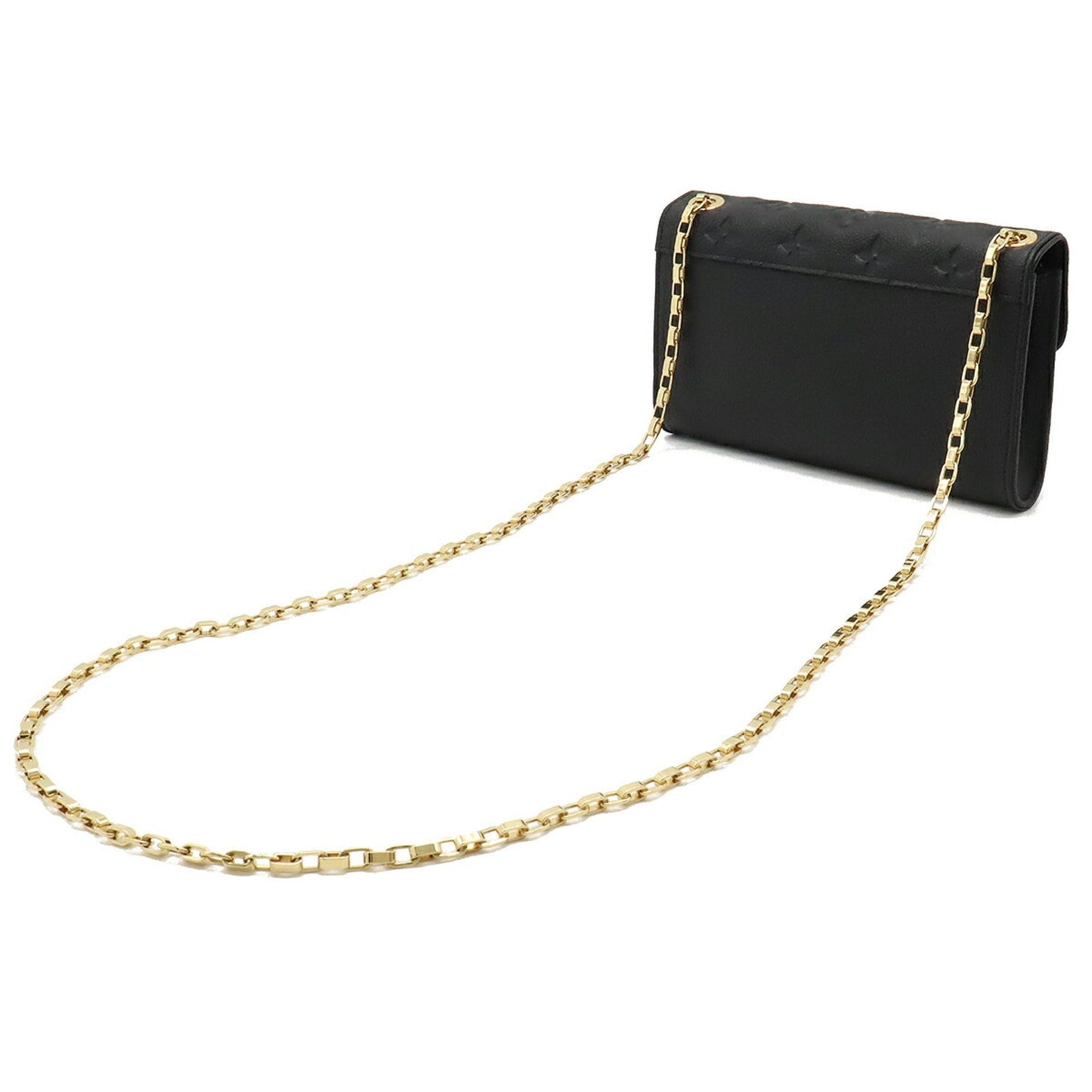 Louis Vuitton Noir Monogram Empreinte Chain/Shoulder Wallet