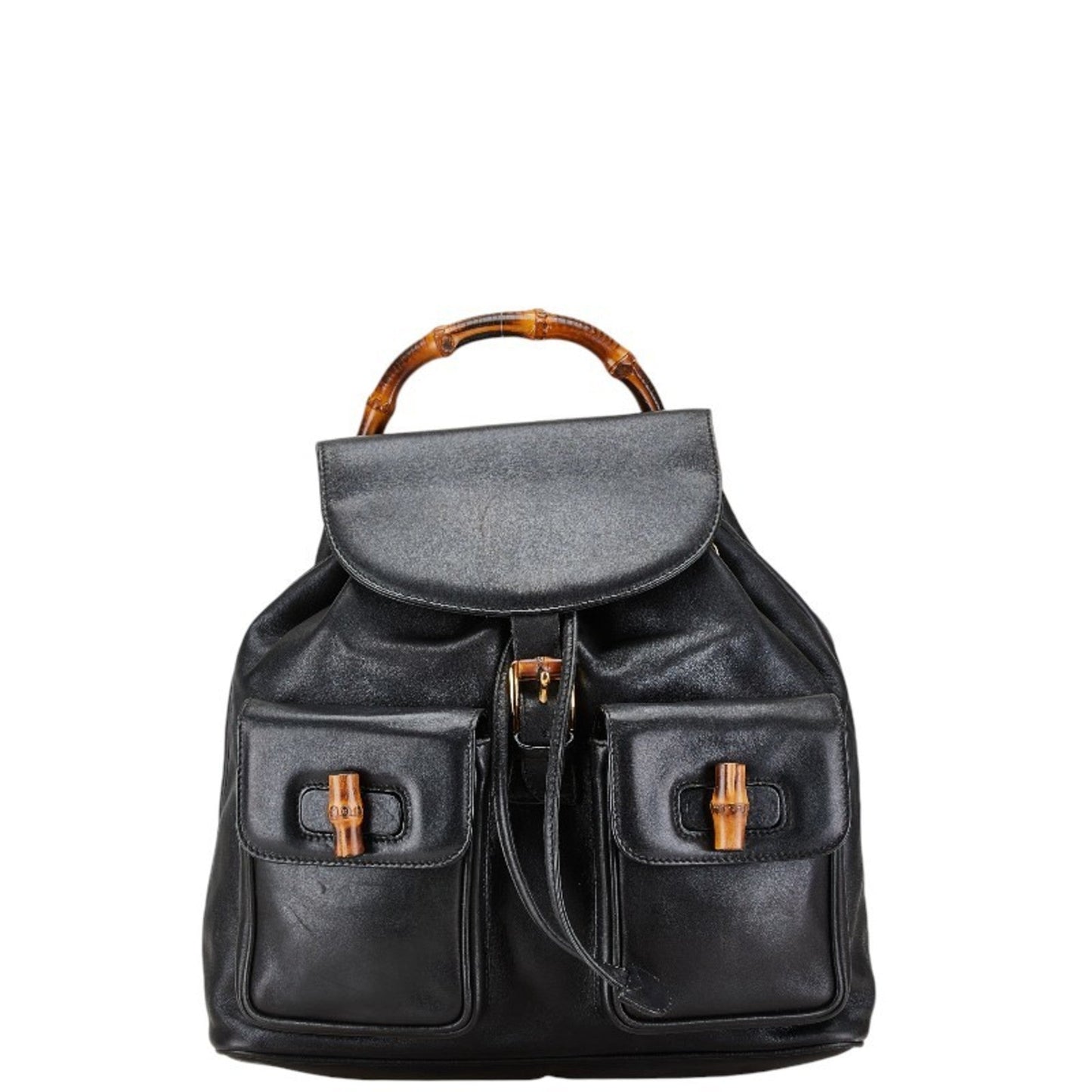 Gucci Black Leather Backpack