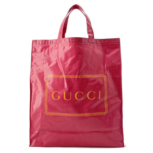 Gucci Orange Pink Coated Canvas Pvc Tote Bag ()