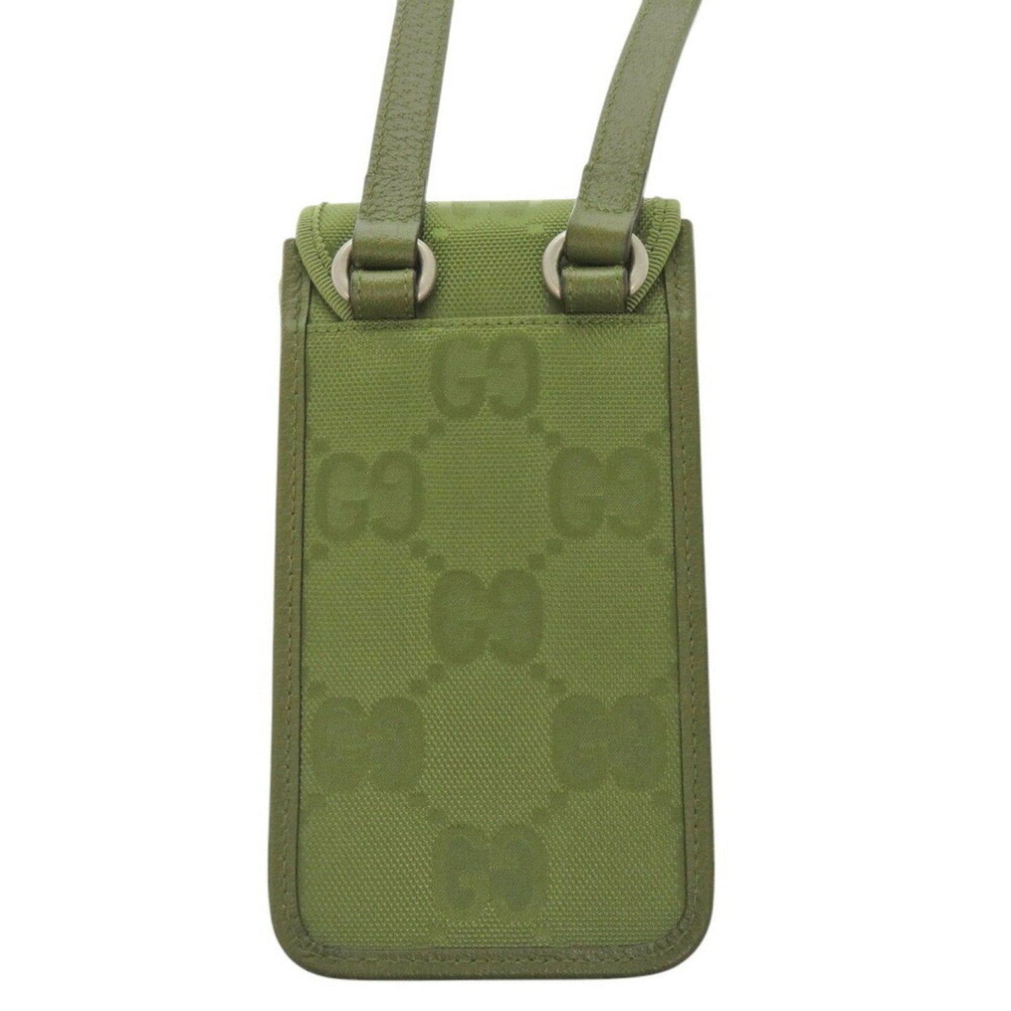 Gucci Green Leather Nylon Shoulder Bag