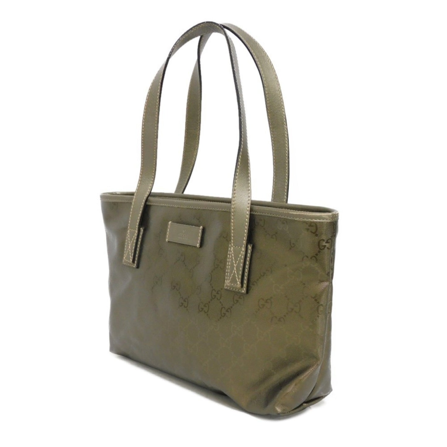 Gucci Gold Khaki Gg Imprimé Canvas Shoulder Bag Tote Bag