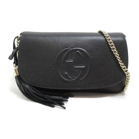 Gucci Black Leather Shoulder Bag ()