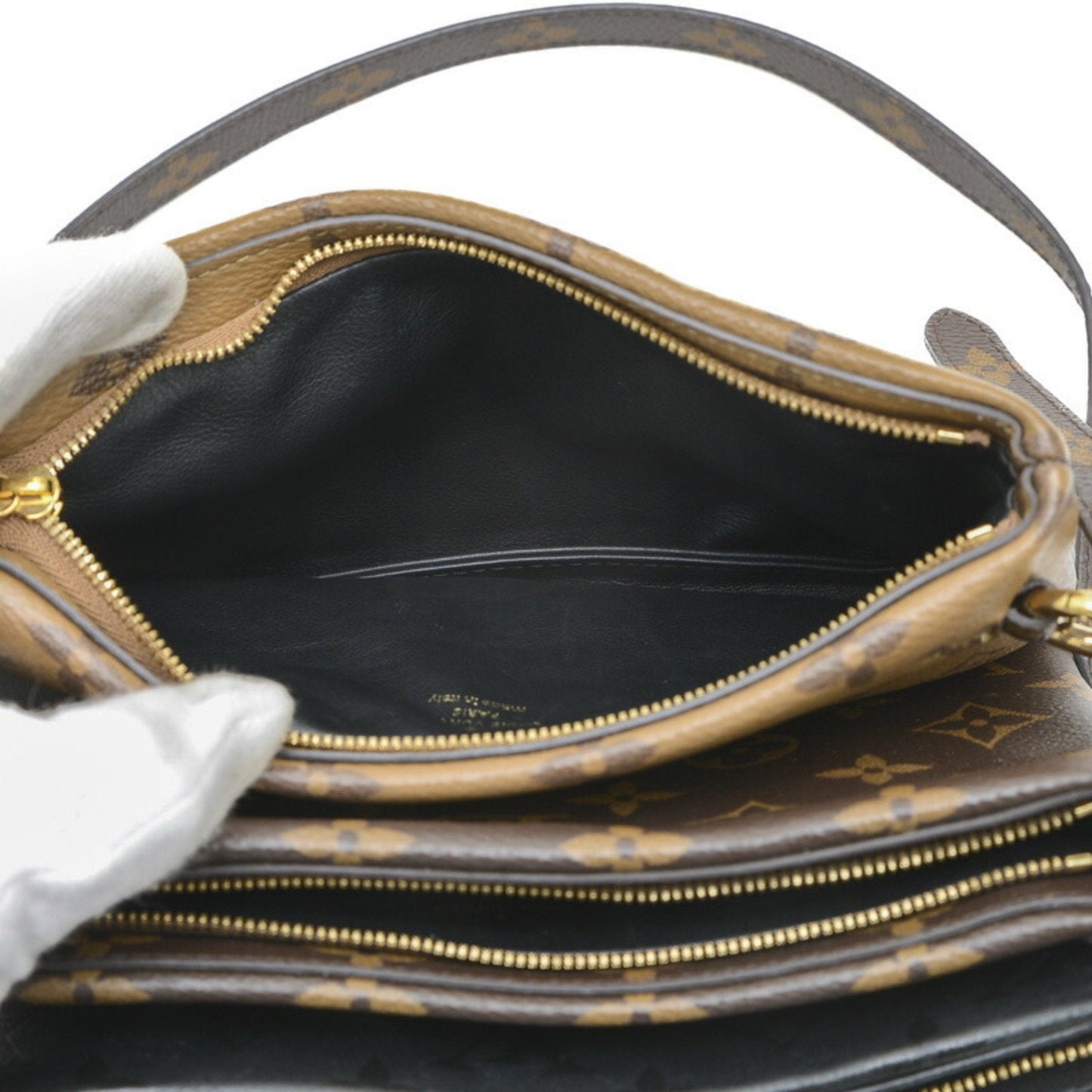 Louis Vuitton Black Monogram Monogram Reverse Leather Pochette Shoulder Bag
