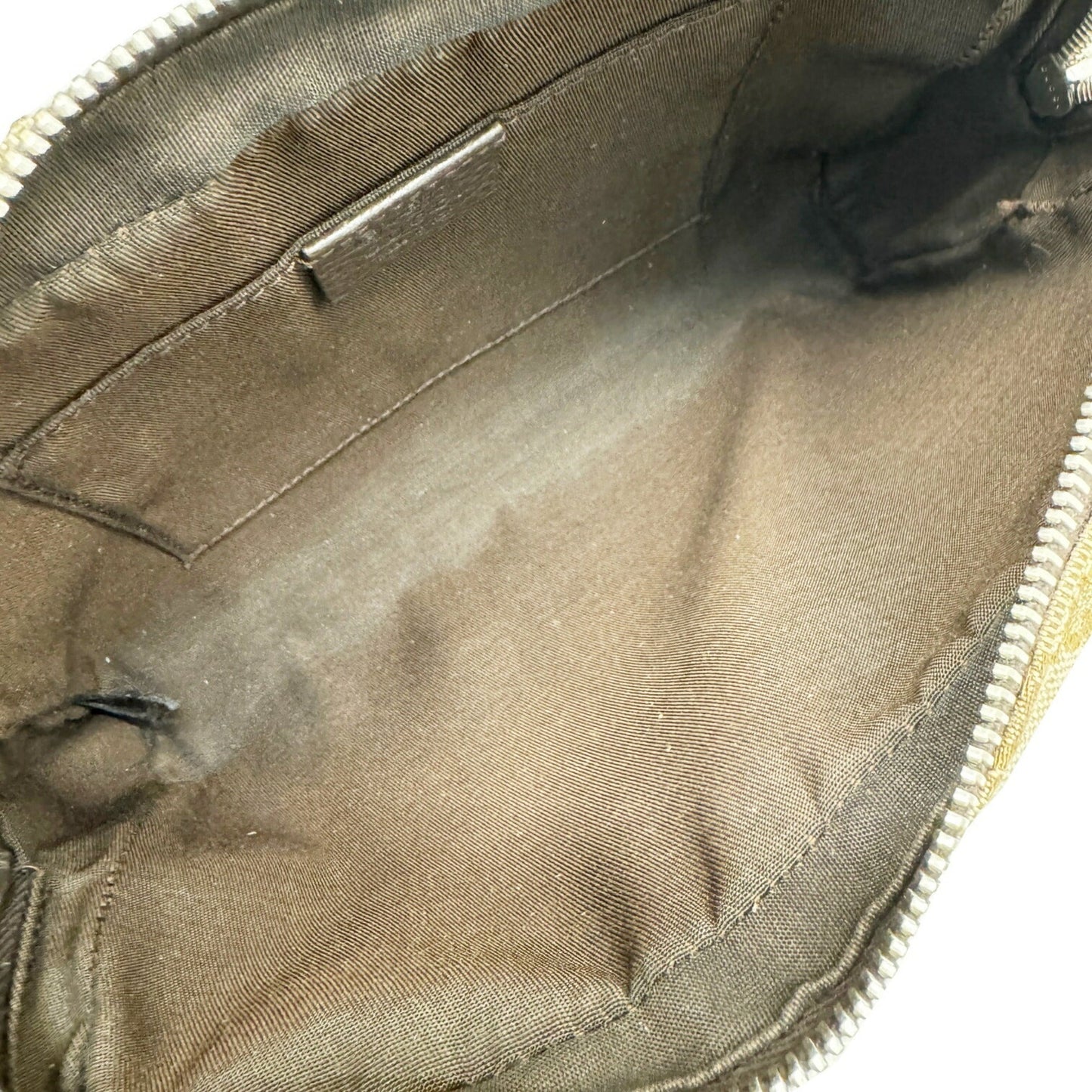 Gucci Beige Brown Canvas Leather Fanny Pack