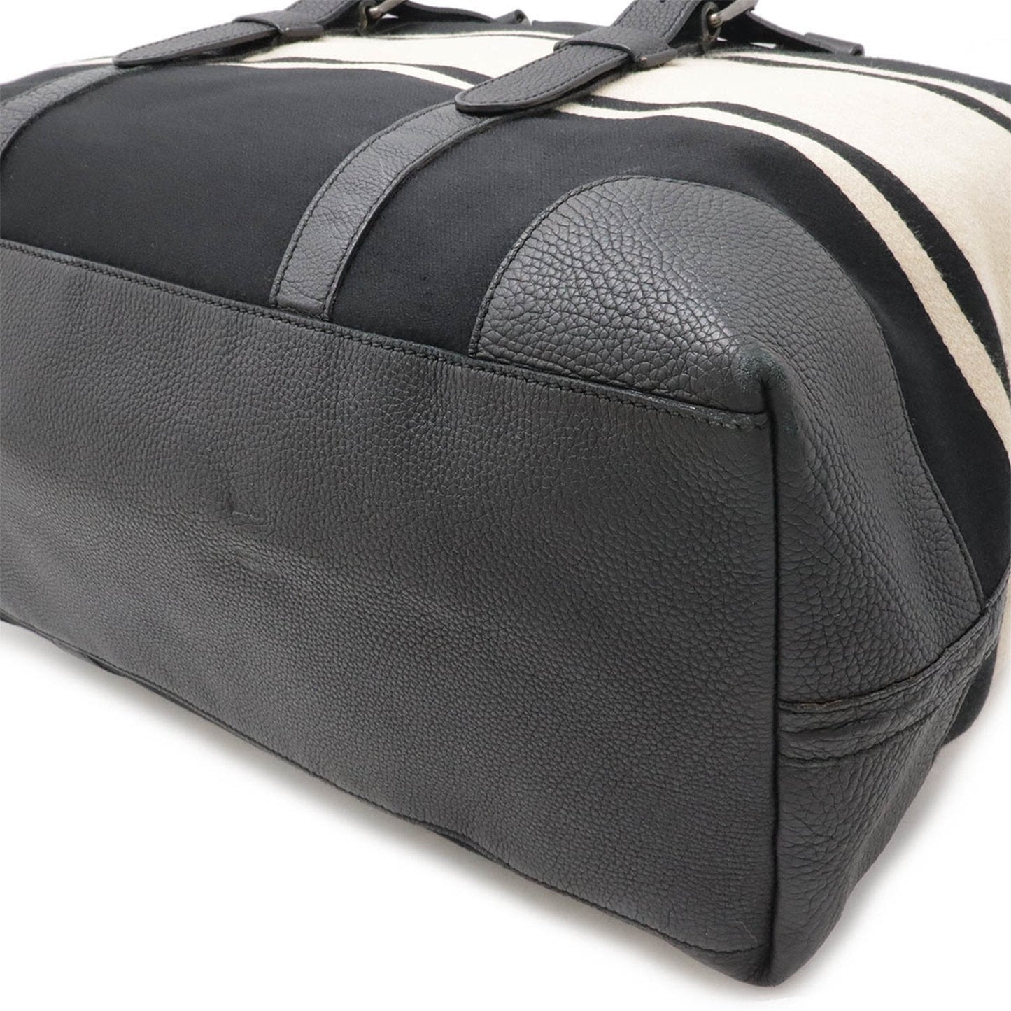 Gucci Beige Black Wool Leather Boston Bag