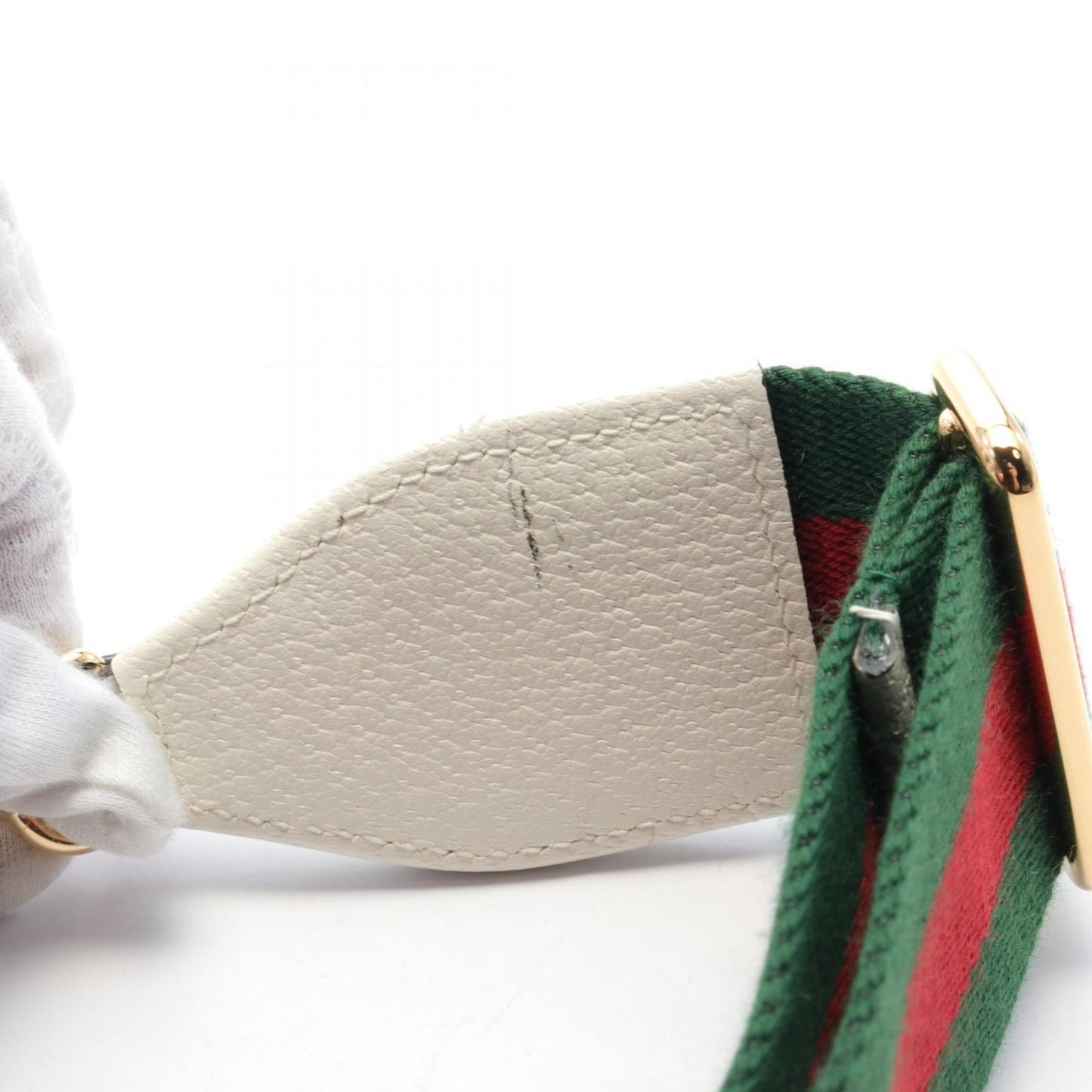 Gucci Black Multi-Color White Leather Shoulder Bag