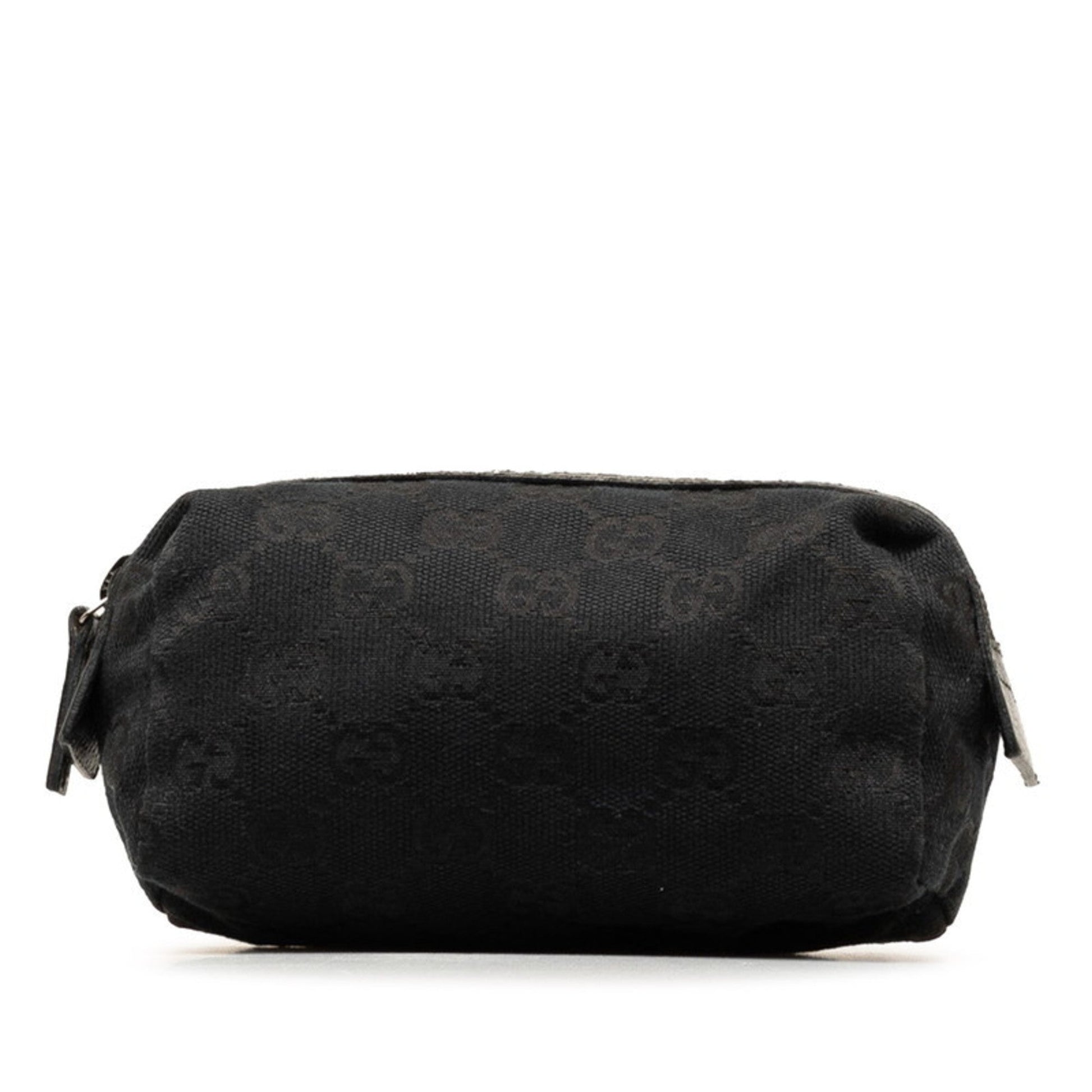 Gucci Gg Canvas Black Canvas Leather Pouch ()