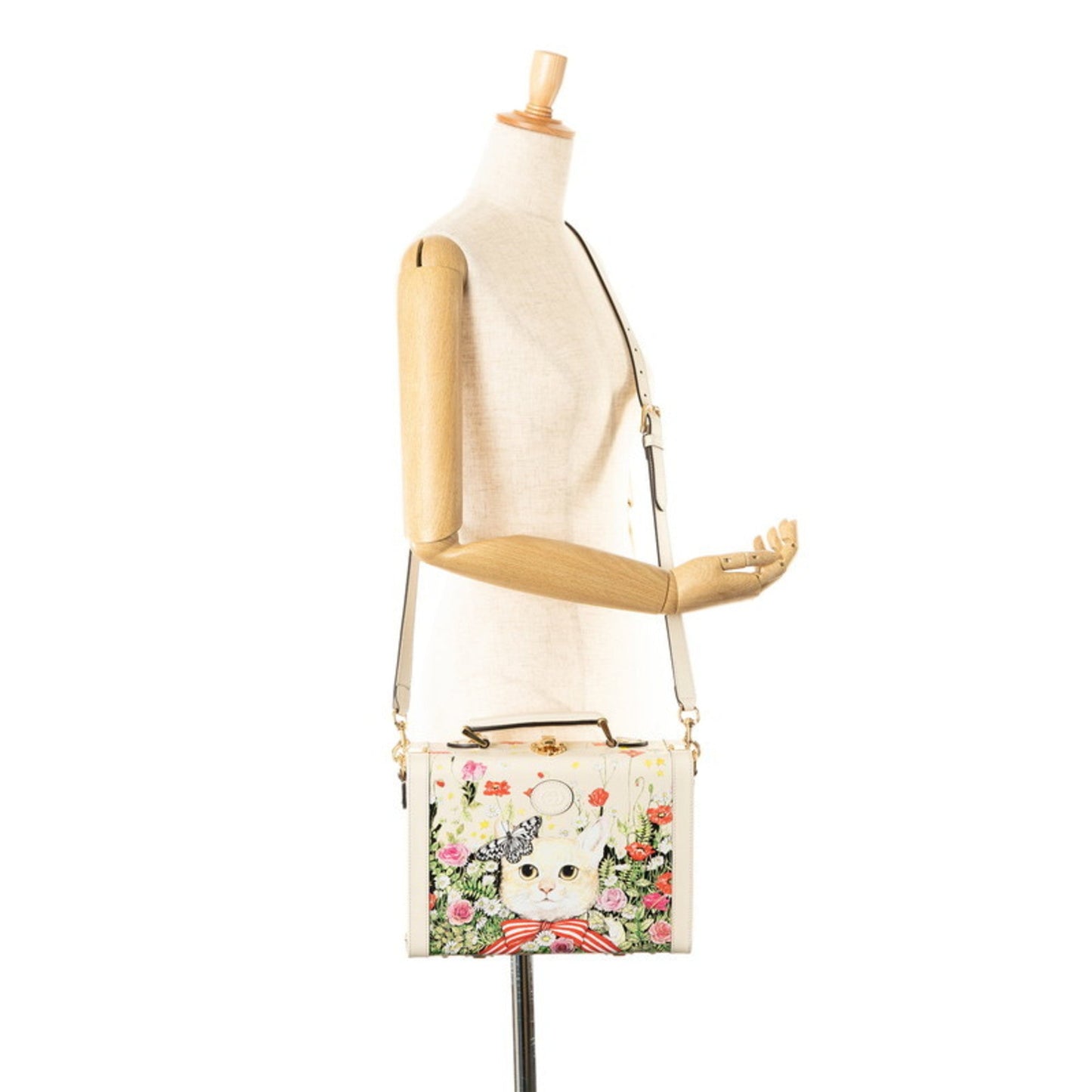 Gucci Ivory Multi-Color Leather Shoulder Bag