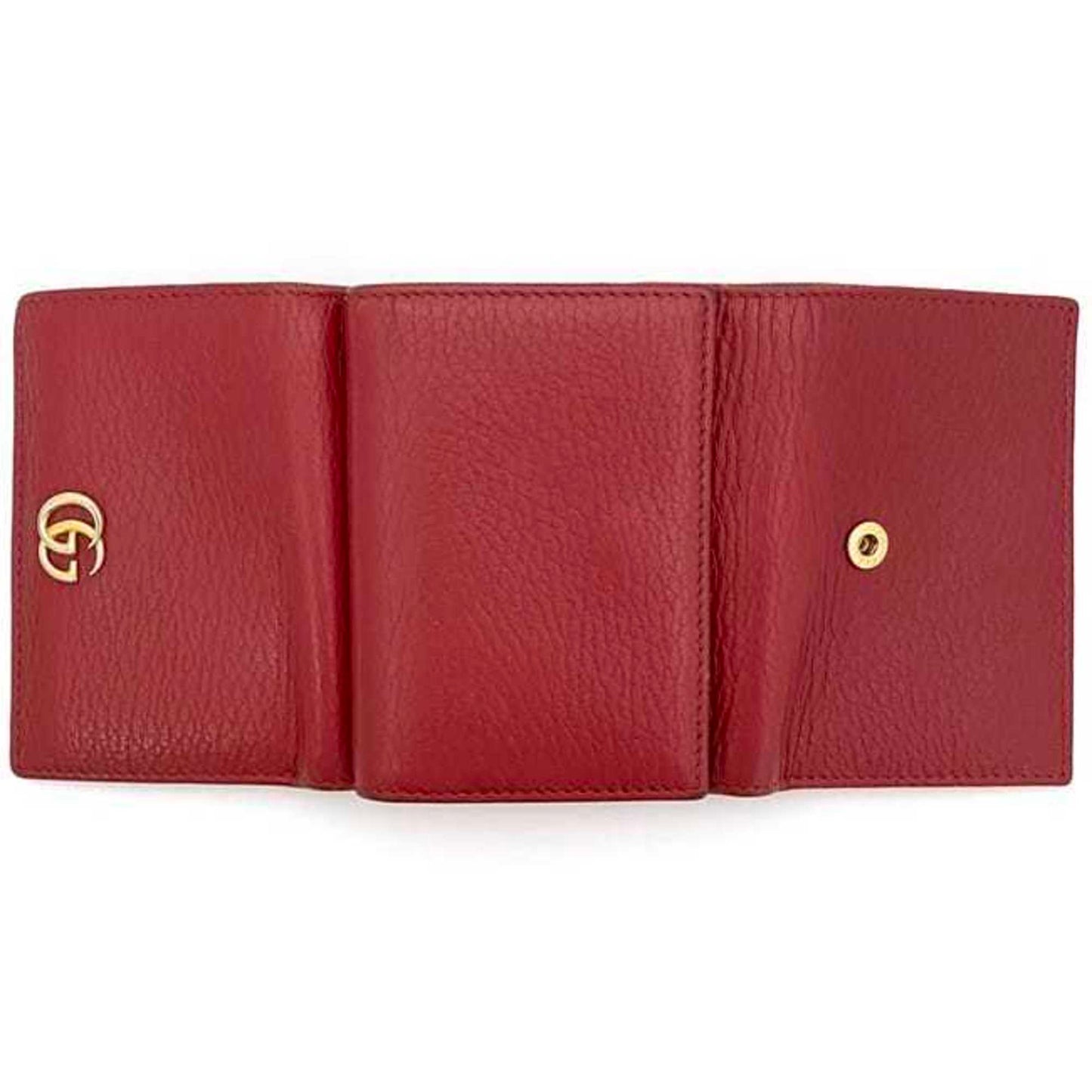 Gucci Red Color Leather Wallet (Tri-Fold)