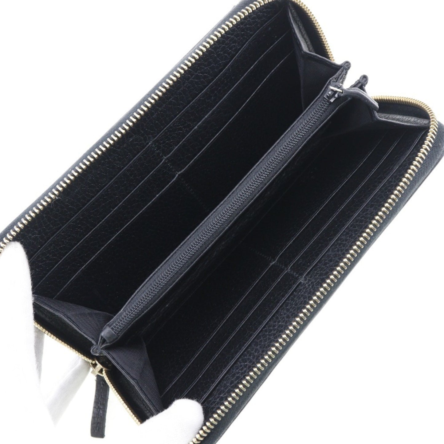 Gucci Black Leather Long Wallet (Bi-Fold)