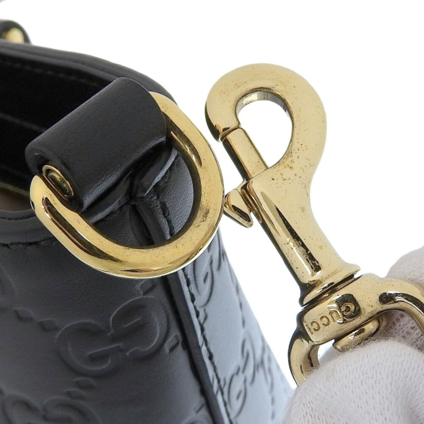 Gucci Black Leather Handbag Shoulder Bag