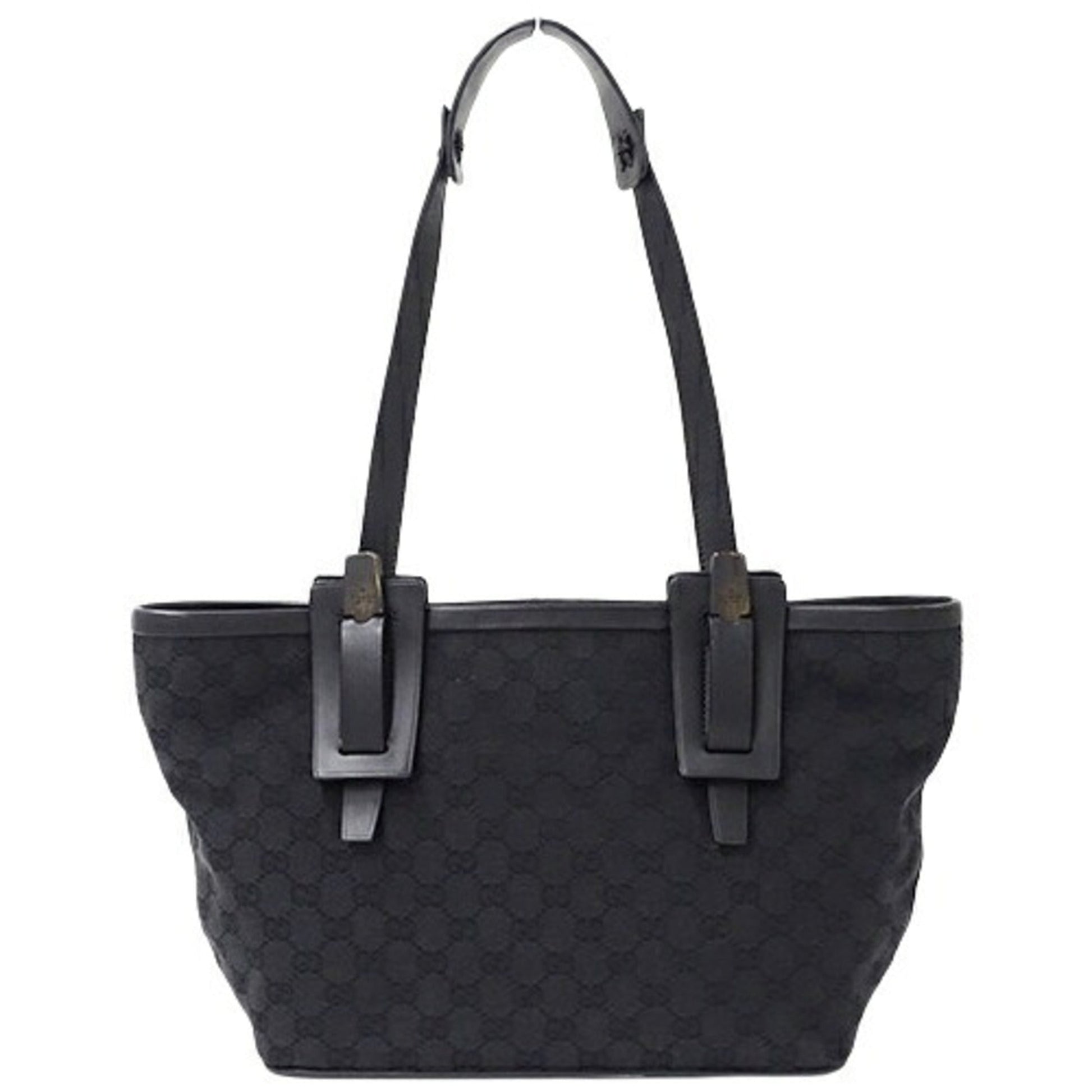 Gucci Black Gg Canvas Shoulder Bag Tote Bag ()