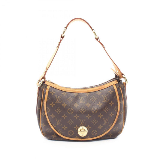 Louis Vuitton Brown Monogram Coated Canvas Leather Shoulder Bag ()